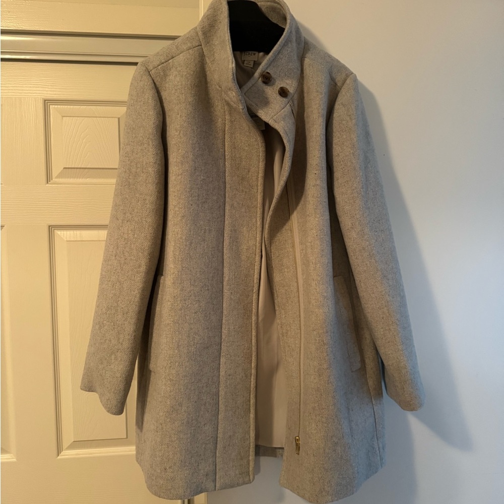 J.Crew Women's City coat with button neck